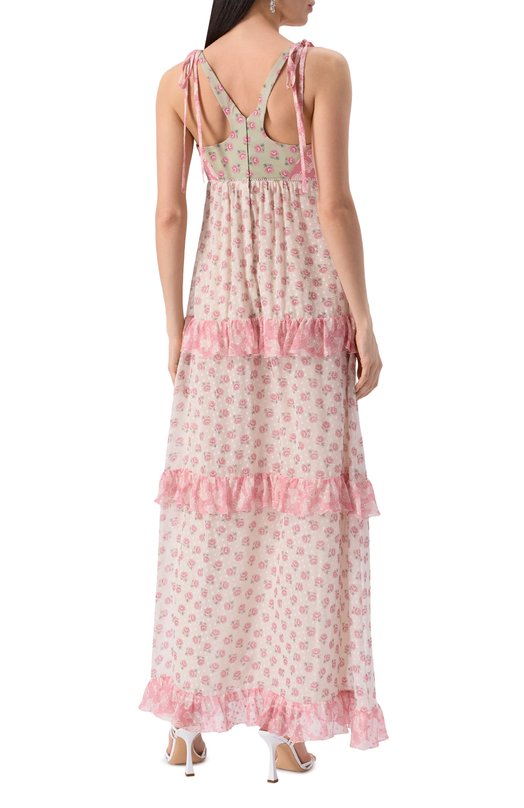 Шелковое платье Ulyana Sergeenko ABL010SS24P1453Т24 Розовый  ABL010SS24P1453Т24 Фото 4