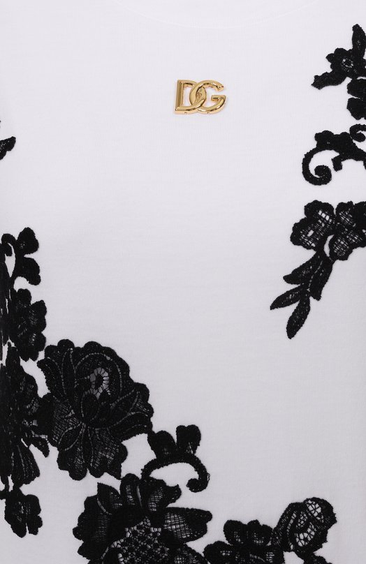 Хлопковая футболка Dolce & Gabbana F8V20T/GDCTI Белый  F8V20T/GDCTI Фото 6
