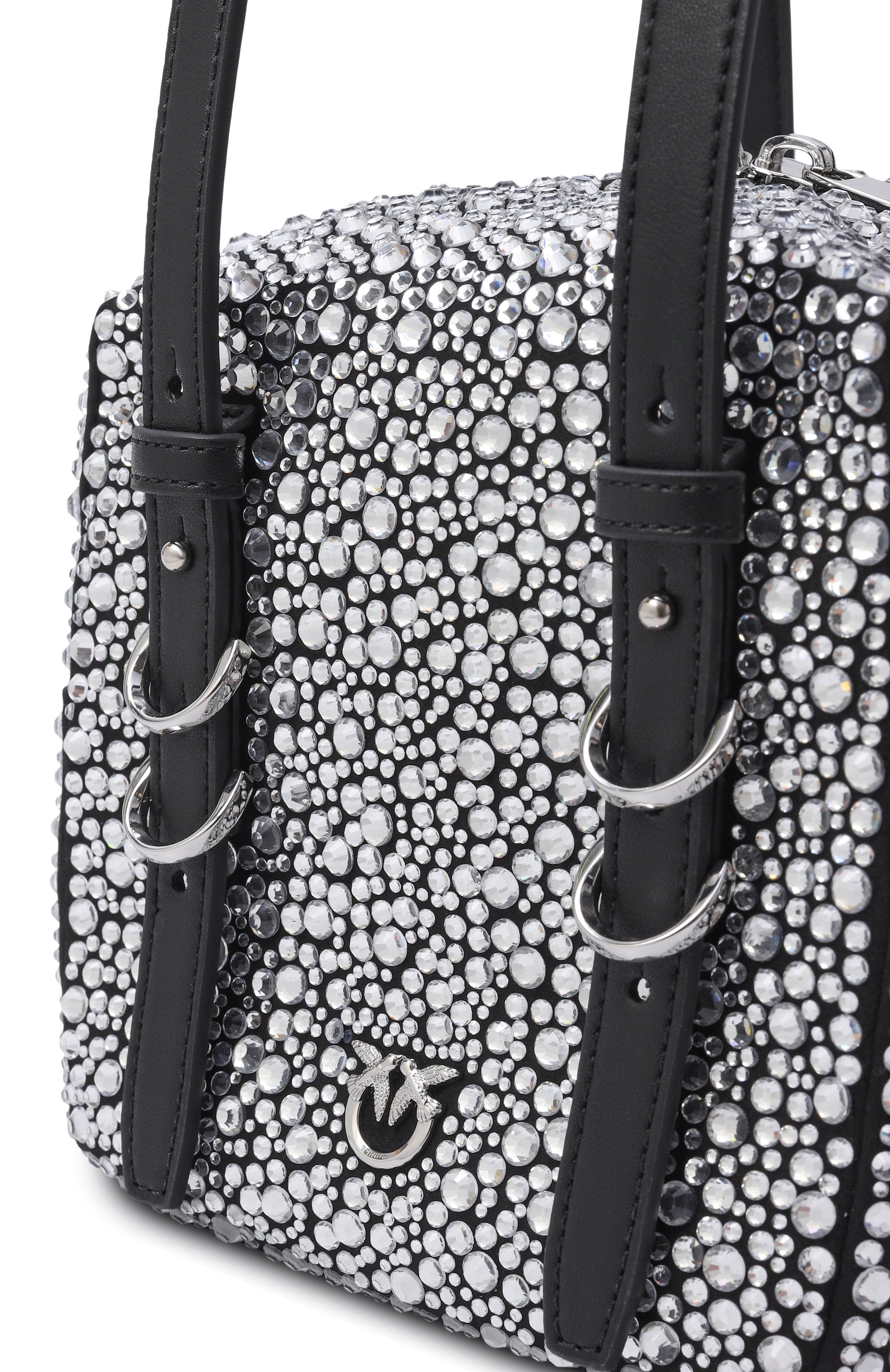 Сумка cubic PINKO серебряного цвета по цене 47800 руб., арт. 106465/A2WF, фото 6 Сумка cubic PINKO, арт. 106465/A2WF, фото 6