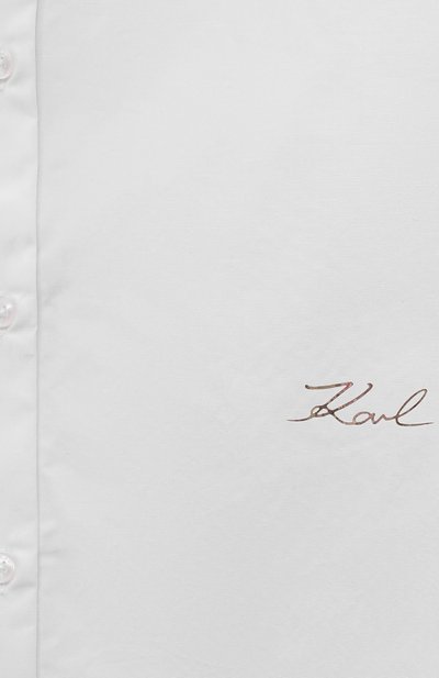 Хлопковое платье-рубашка KARL LAGERFELD KIDS, арт. Z30080, фото 3