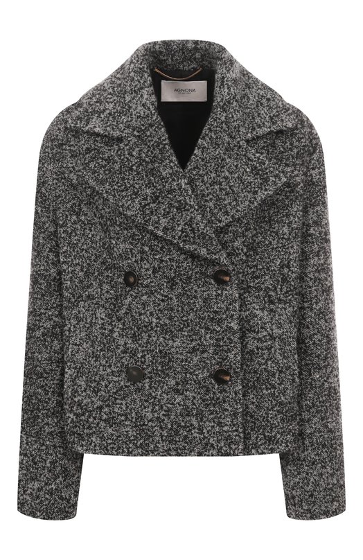 Полупальто из кашемира и шелк Agnona TH1012E/U7055E Серый TH1012E/U7055E