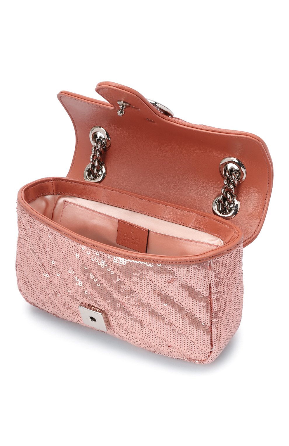 Сумка gg marmont 2.0 mini GUCCI розового цвета по цене 285120 руб., арт. 446744/9SYWP, фото 4 Сумка gg marmont 2.0 mini GUCCI, арт. 446744/9SYWP, фото 4