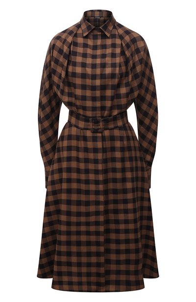 Женское платье из хлопка и шерсти KITON, арт. D52314H07452