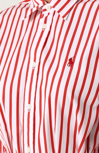 Хлопковое платье-рубашка с поясом POLO RALPH LAUREN, арт. 211702299/211699622, фото 5