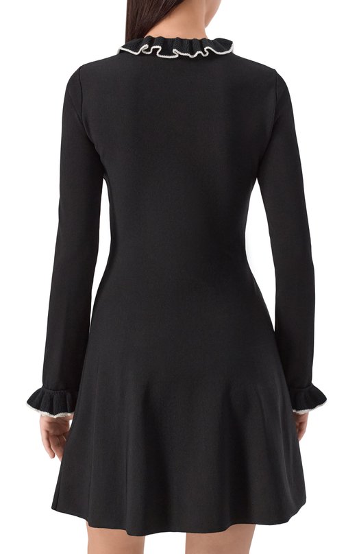 Платье из вискозы Valentino 7B3KD13Y9K5 Чёрный  7B3KD13Y9K5 Фото 4