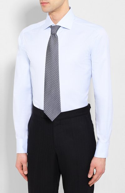 Хлопковая сорочка ZEGNA, арт. 701262/9MS0BA, фото 4