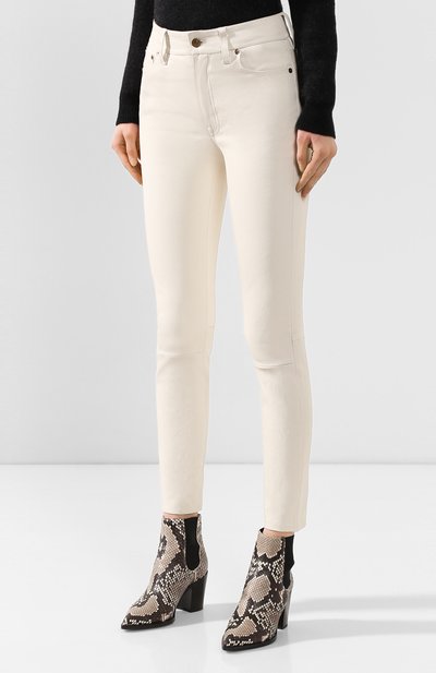 Кожаные брюки POLO RALPH LAUREN светло-бежевого цвета по цене 145000 руб., арт. 211765887, фото 3 Кожаные брюки POLO RALPH LAUREN, арт. 211765887, фото 3