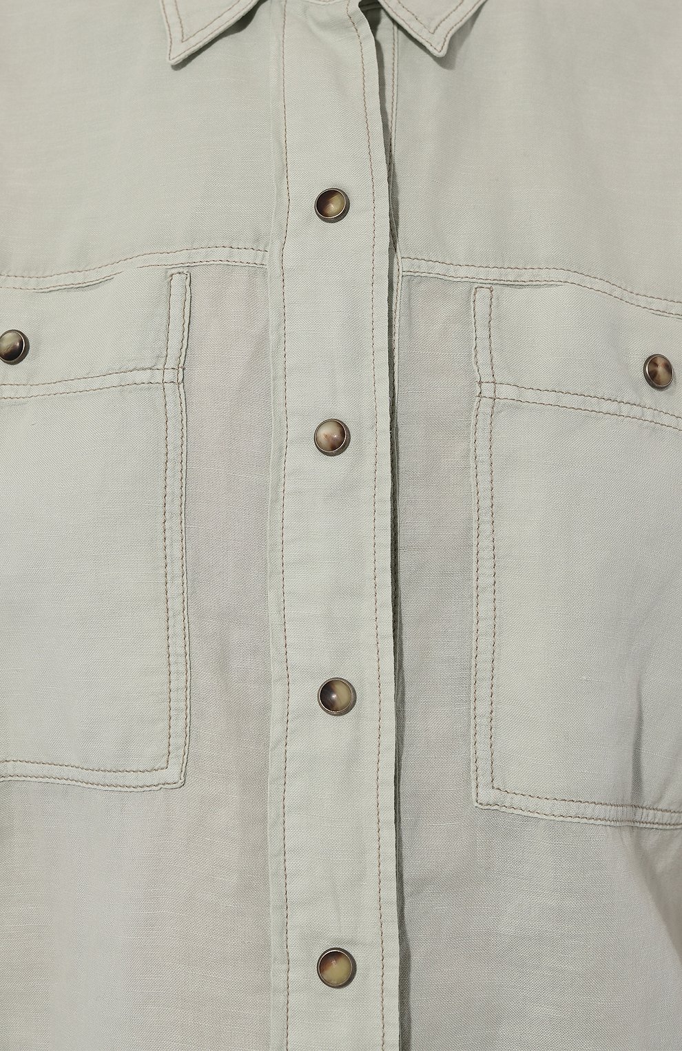 Рубашка изо льна и хлопка BRUNELLO CUCINELLI, арт. MD698B1304, фото 5