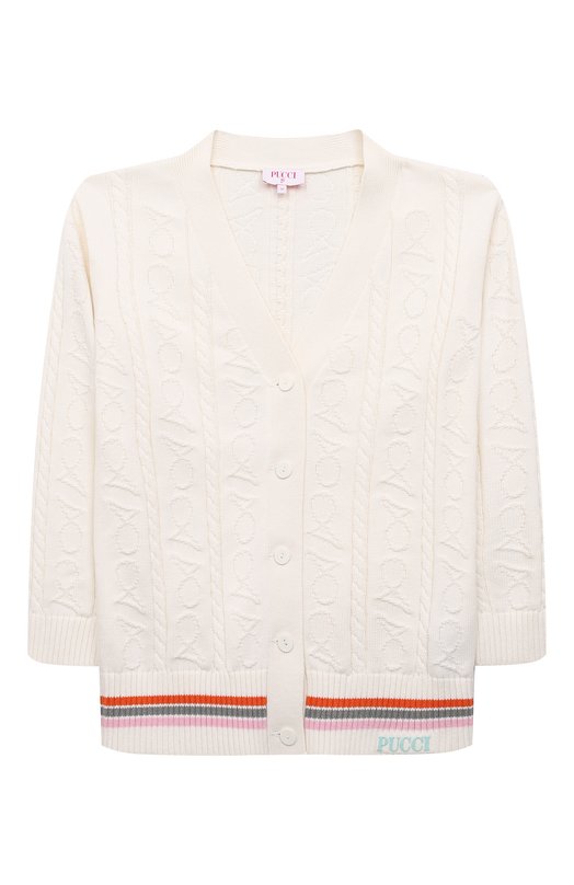 

Хлопковый кардиган Emilio Pucci, Белый