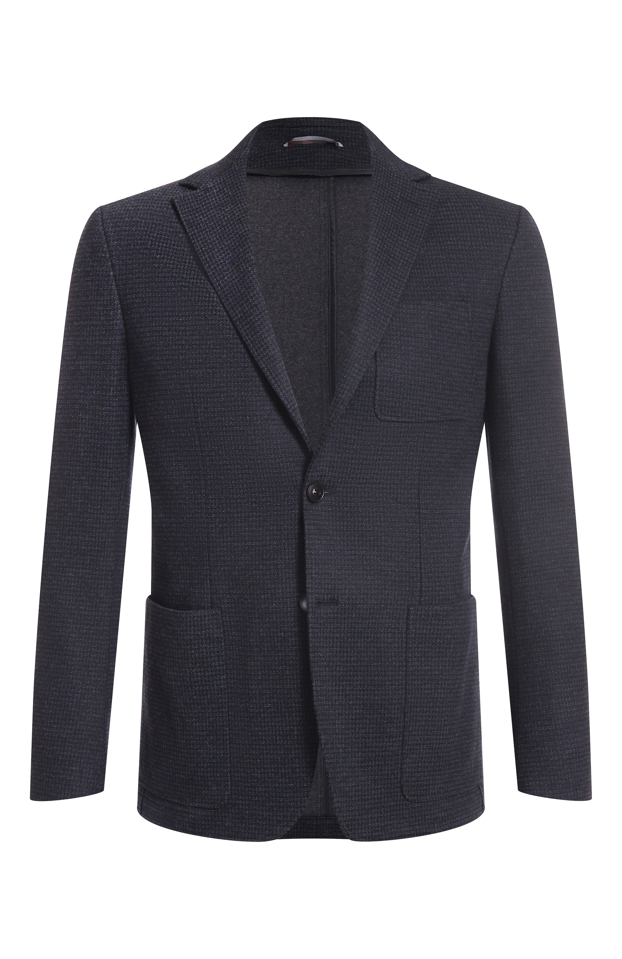 Пиджак из хлопка и шерсти CANALI темно-синего цвета по цене 113500 руб., арт. J0147/JJ02852, фото 1 Пиджак из хлопка и шерсти CANALI, арт. J0147/JJ02852, фото 1
