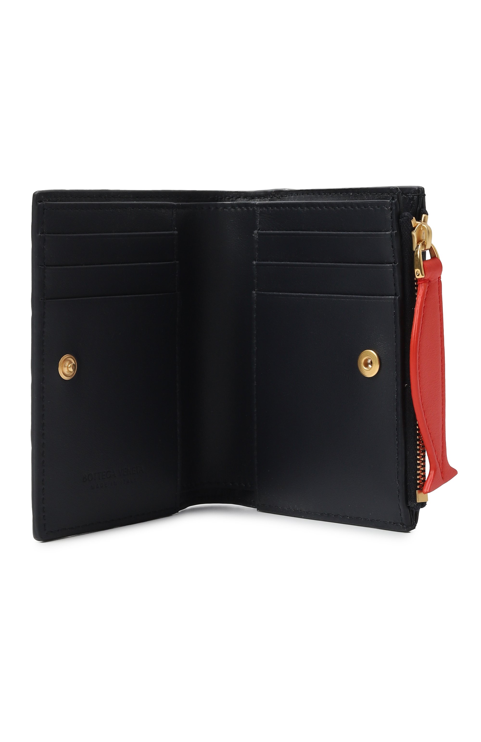 Кожаное портмоне BOTTEGA VENETA голубого цвета по цене 81800 руб., арт. 806610 V4SD1, фото 3 Кожаное портмоне BOTTEGA VENETA, арт. 806610 V4SD1, фото 3