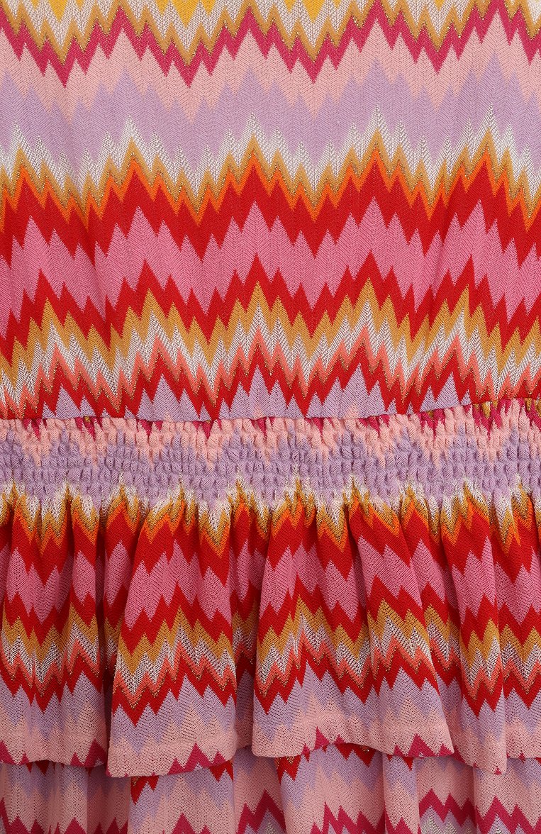 Детское сарафан MISSONI разноцветного цвета, арт. MU1B92/Q0047/12-14 | Фото 3 (Материал сплава: Проставлено; Материал внешний: Хлопок, Синтетический материал; Драгоценные камни: Проставлено; Девочки Кросс-КТ: Сарафан-одежда; Рукава: На бретелях, Без рукавов; Ростовка одежда: 13 - 15 лет | 158 см, 12 лет | 152 см)