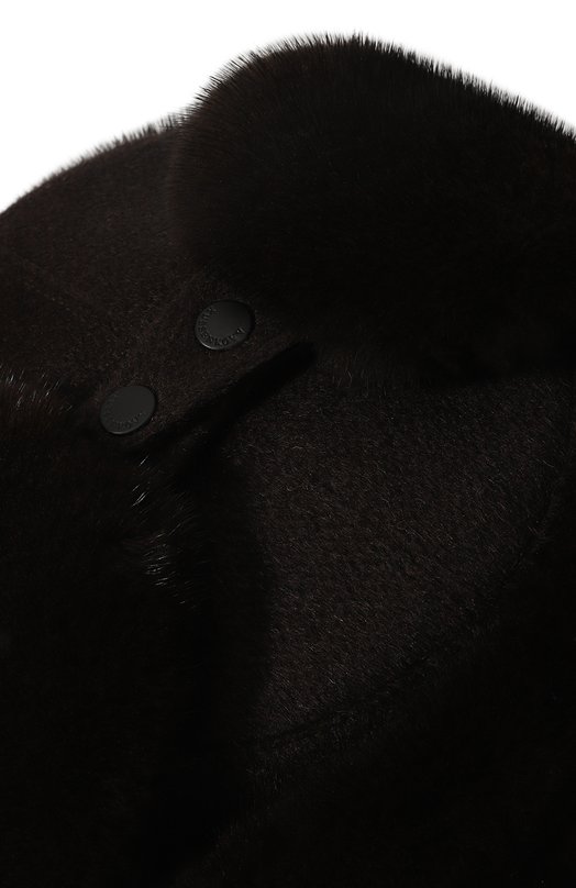 Шапка-ушанка с отделкой из меха норки VICTORIA KUSENKOVA 339100204115 Коричневый  339100204115 Фото 4