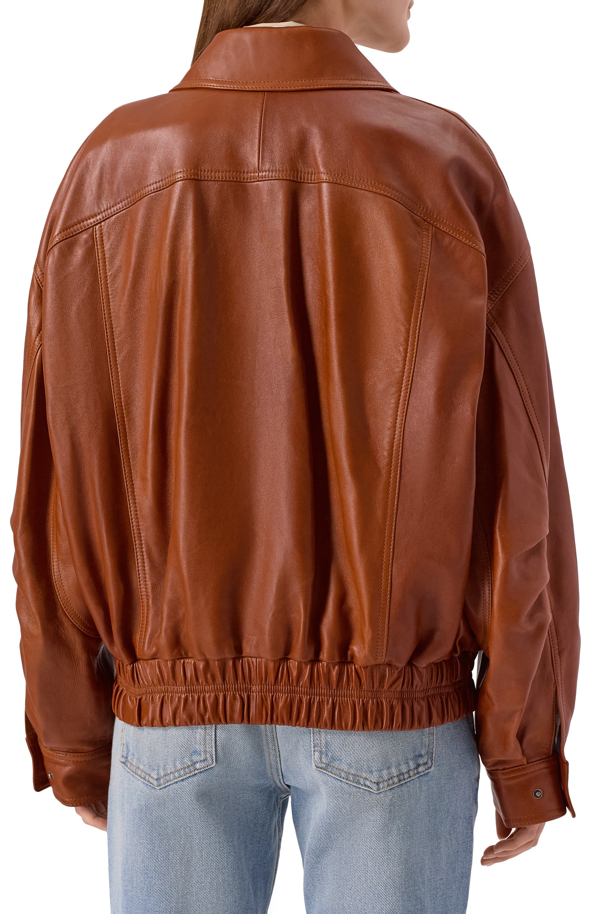 Кожаный бомбер SAINT LAURENT, арт. 824387/YC2TE, фото 4