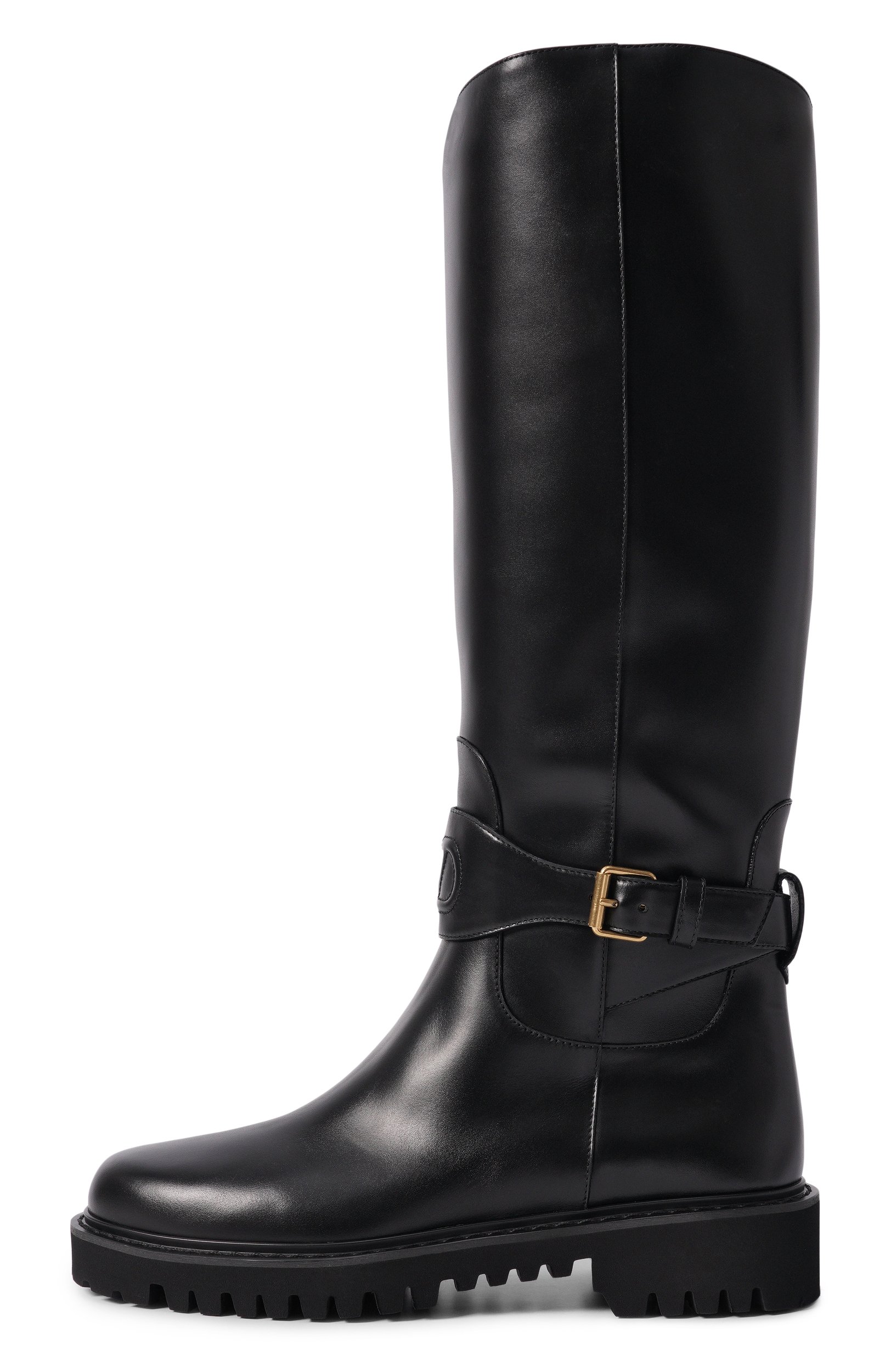 Кожаные сапоги vlogo signature VALENTINO черного цвета по цене 225000 руб., арт. 9W2S0QA3/VQK, фото 4 Кожаные сапоги vlogo signature VALENTINO, арт. 9W2S0QA3/VQK, фото 4
