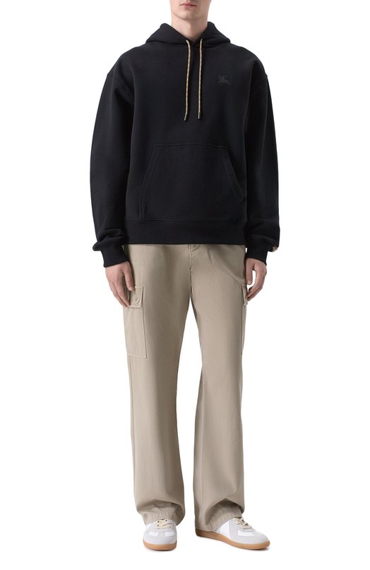 Хлопковое худи Burberry 8119053 Чёрный  8119053 Фото 2
