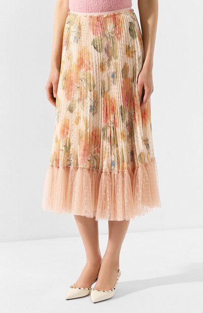 Юбка-миди REDVALENTINO бежевого цвета по цене 97550 руб., арт. TR3RAD30/4SL, фото 3 Юбка-миди REDVALENTINO, арт. TR3RAD30/4SL, фото 3
