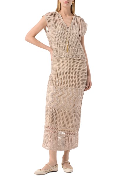 Кожаные балетки gesso agl x цум AGL светло-бежевого цвета по цене 49950 руб., арт. D538148PC/S0FTY, фото 2 Кожаные балетки gesso agl x цум AGL, арт. D538148PC/S0FTY, фото 2