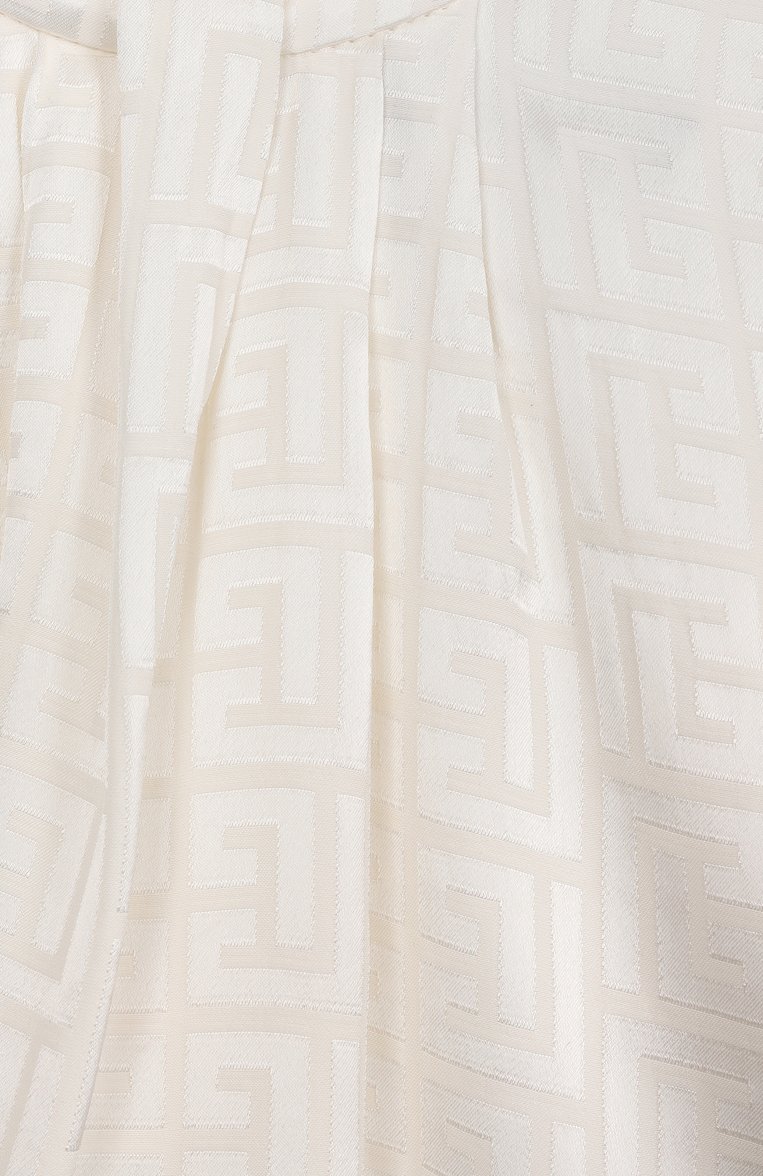 Женский комплект из платья и шорт BALMAIN молочного цвета, арт. BW1141 | Фото 6 (Нос: Не проставлено; Материал внешний: Вискоза; Материал подклада: Купро; Ростовка одежда: 9 мес | 74 см, 18 мес | 86 см, 12 мес | 80 см)