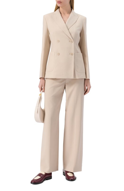 Шерстяной жакет Weekend Max Mara NERV0S0 Бежевый  NERV0S0 Фото 2