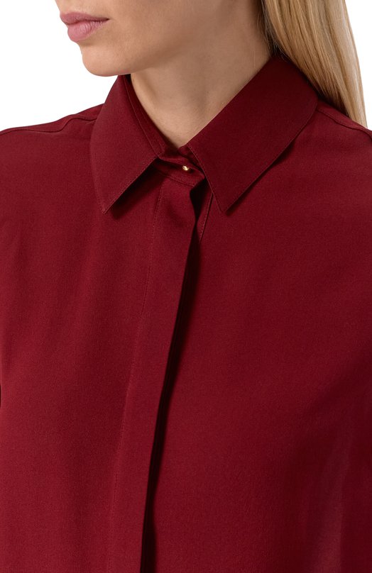 Шелковая блузка Elie Saab SH000 Бордовый  SH000 Фото 5