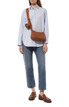 Женская сумка jet set medium MICHAEL MICHAEL KORS коричневого цвета, арт. 32T4GJ6C6T | Фото 7 (Материал: Натуральная кожа; Размер: medium; Материал сплава: Проставлено; Драгоценные камни: Проставлено; Ремень/цепочка: На ремешке)