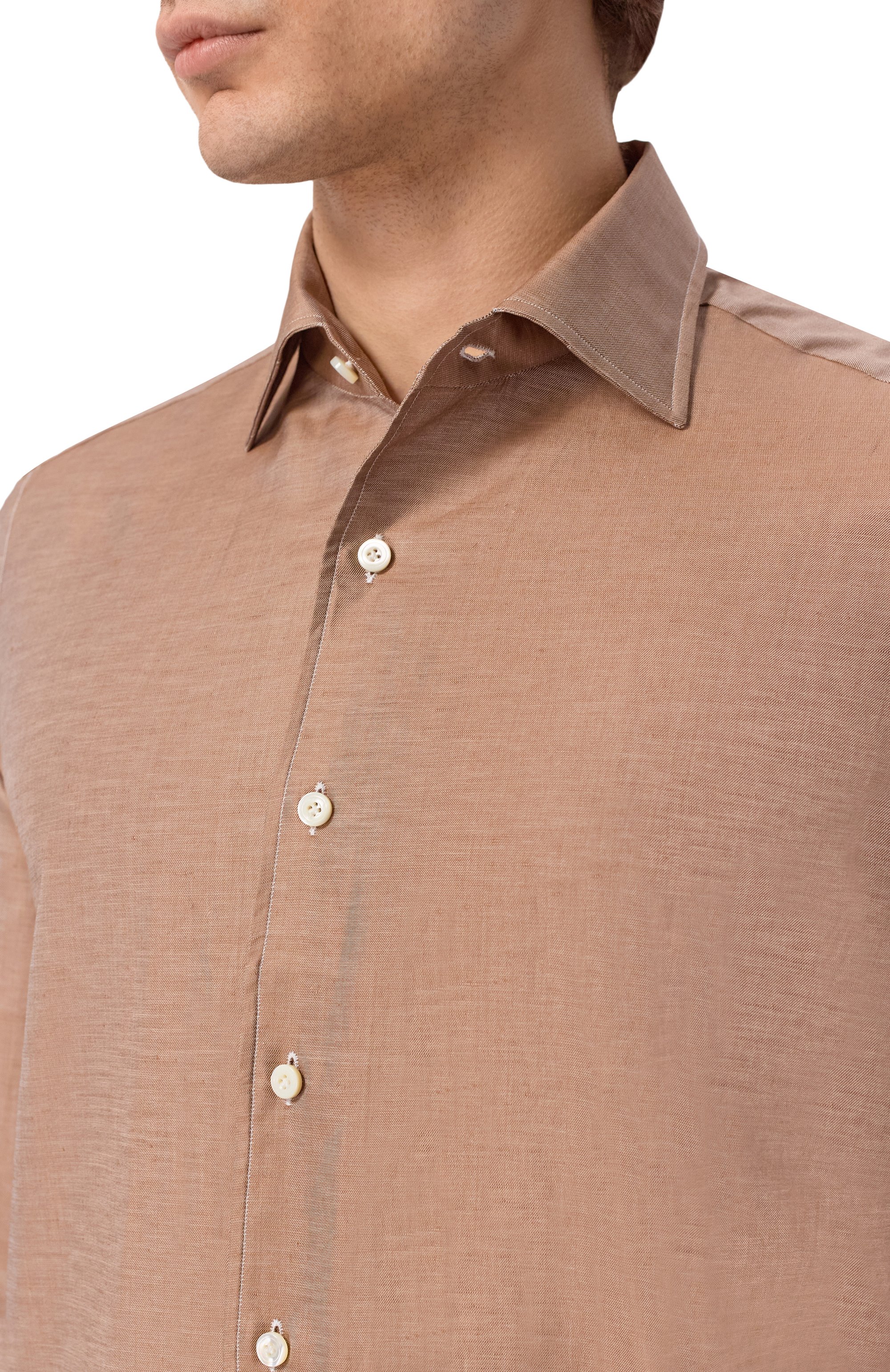 Рубашка из хлопка и льна ALESSANDRO GHERARDI, арт. D0UBLE/7670, фото 5