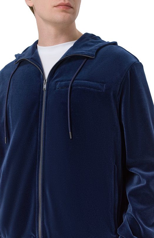 Бархатная толстовка MVST M26.2PM.H018/F122 VEL0UR Синий  M26.2PM.H018/F122 VEL0UR Фото 5