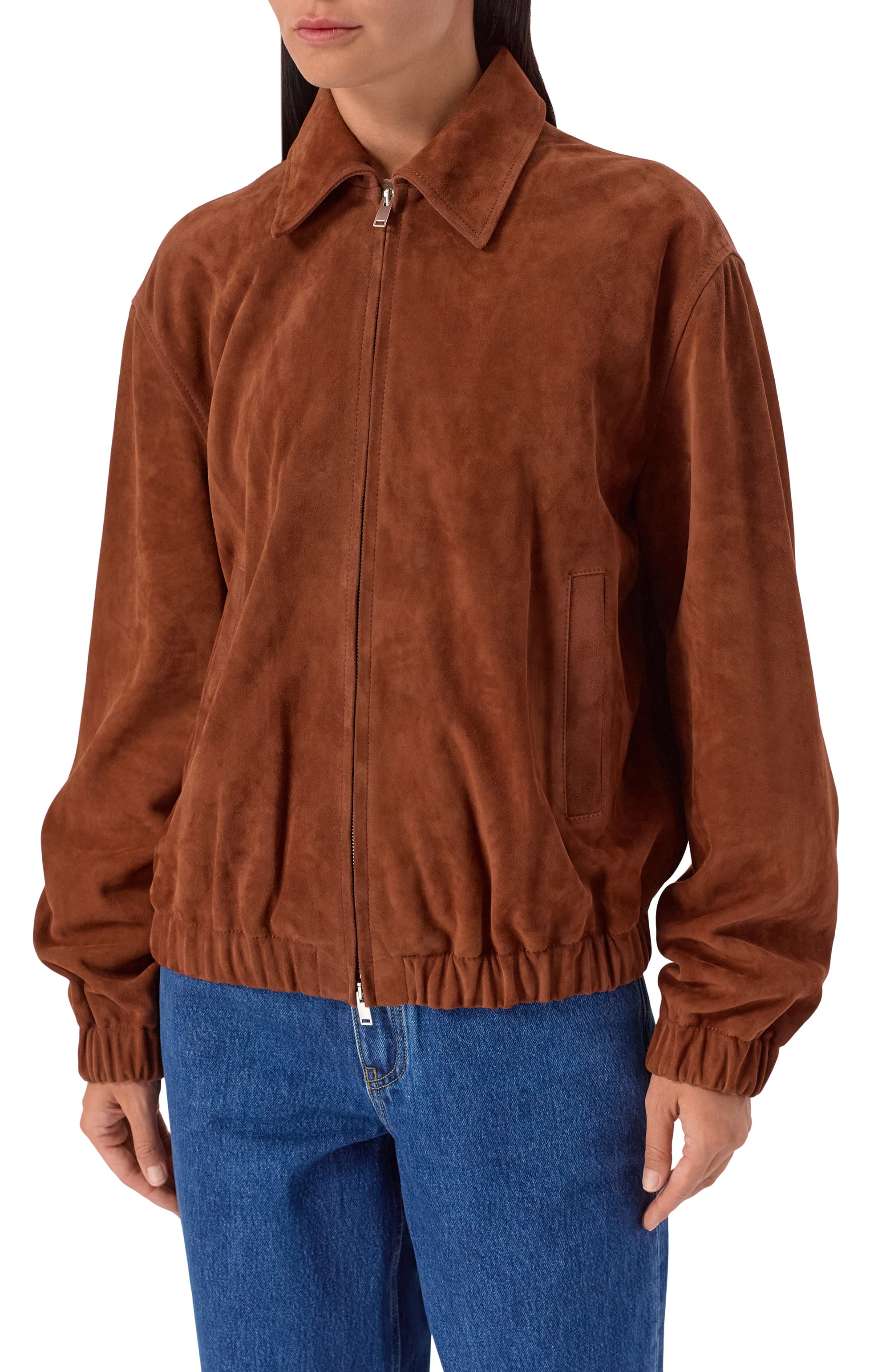 Замшевый бомбер 12 STOREEZ, арт. 135014, фото 3