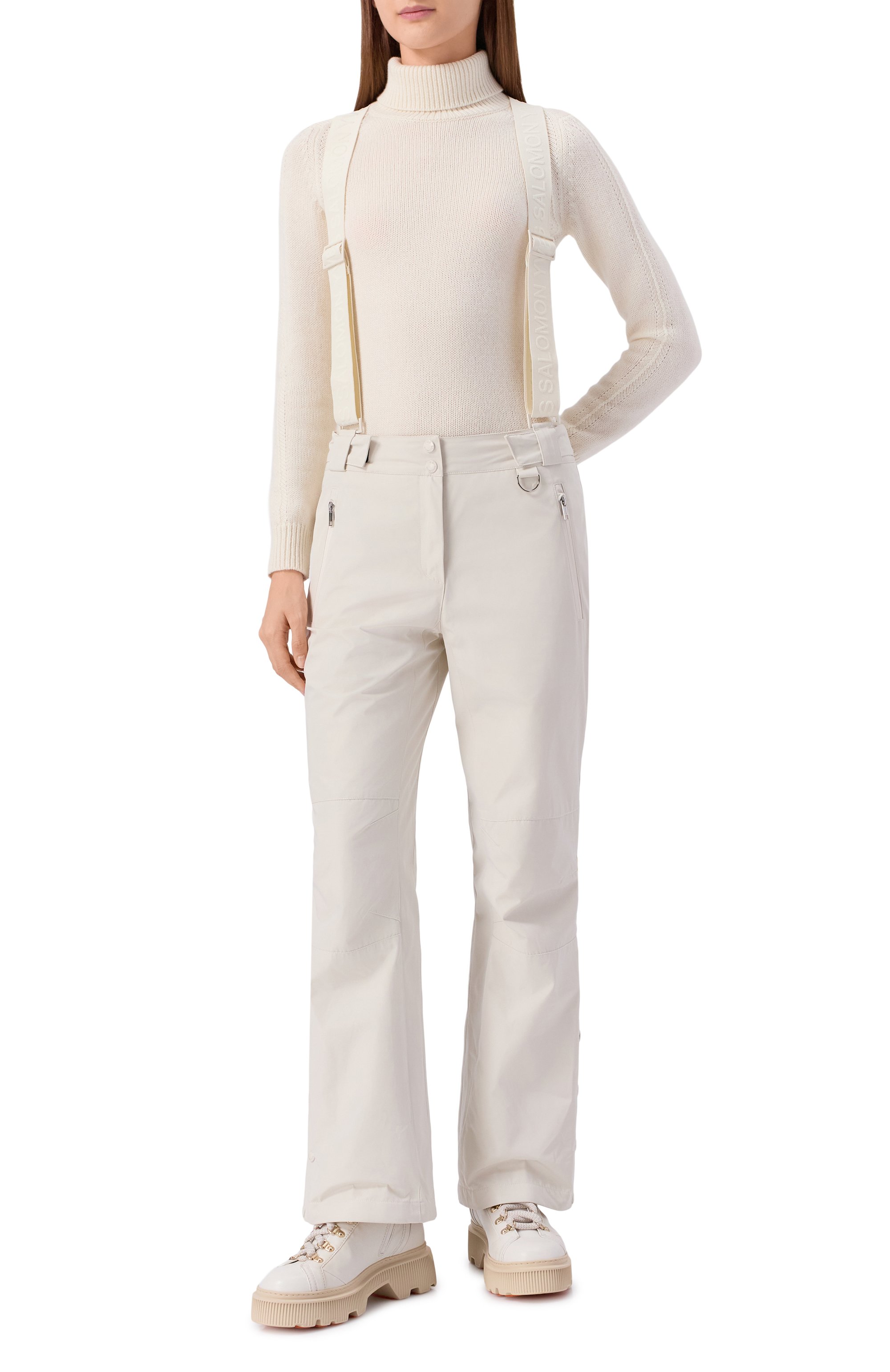 Утепленные брюки YVES SALOMON белого цвета по цене 63700 руб., арт. 25WKP008XXM20W, фото 3 Утепленные брюки YVES SALOMON, арт. 25WKP008XXM20W, фото 3