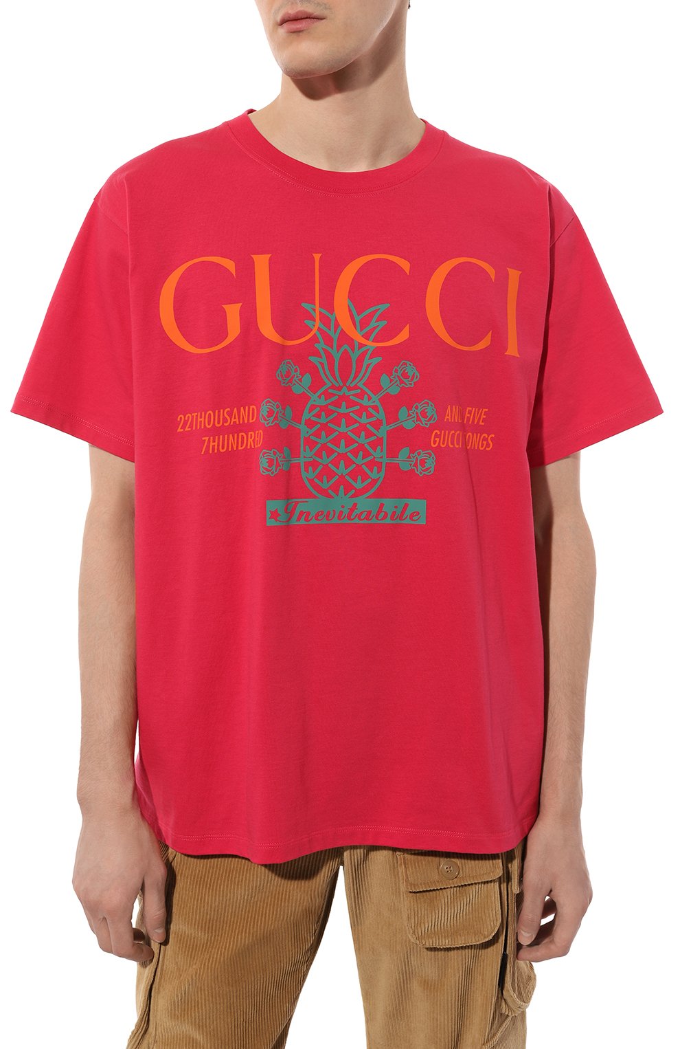 Хлопковая футболка GUCCI, арт. 616036 XJD20, фото 3