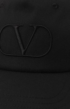 Мужская хлопковая бейсболка VALENTINO черного цвета, арт. 3Y2HDA10/BDL | Фото 4 (Материал: Текстиль, Хлопок; Материал сплава: Проставлено; Нос: Не проставлено)