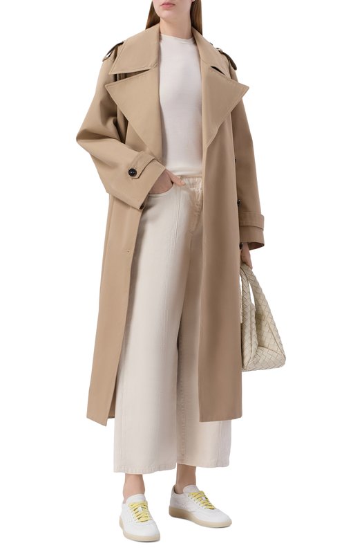 Кожаные кеды Santoni WBPG61340TITTFDD Белый  WBPG61340TITTFDD Фото 3