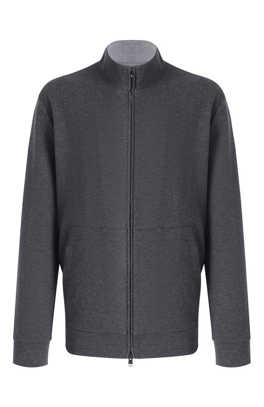 Хлопковая толстовка Canali T0854UB/MJ02137 Серый T0854UB/MJ02137