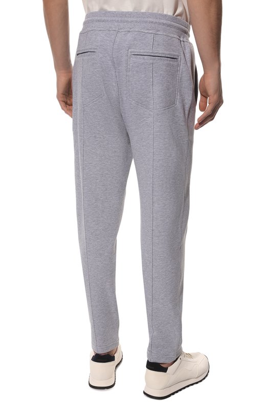 Хлопковые брюки Brunello Cucinelli M0T353212G Серый  M0T353212G Фото 4