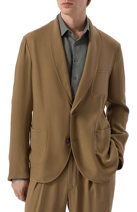 Однобортный пиджак Giorgio Armani GM003427/TE10069 Коричневый  GM003427/TE10069 Фото 3