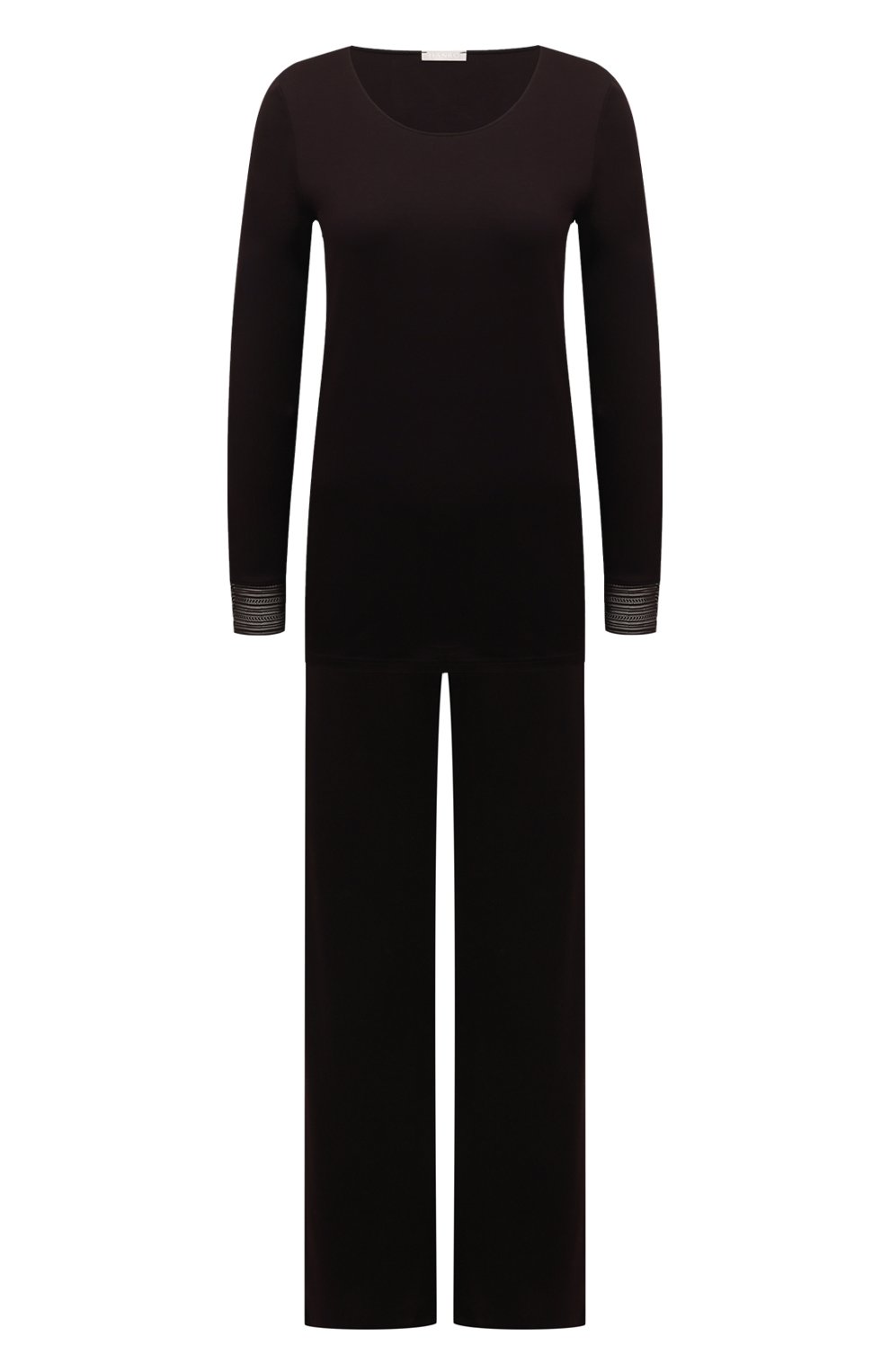 Хлопковая пижама HANRO темно-фиолетового цвета по цене 30940 руб., арт. 074879, фото 1 Хлопковая пижама HANRO, арт. 074879, фото 1