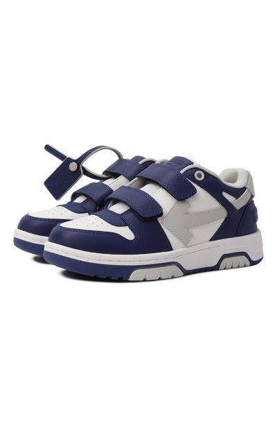 Кожаные кеды out of office OFF-WHITE, арт. 0BIA008F25LEA0010145/29-33