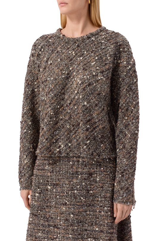 Шерстяной топ Giambattista Valli 25FWSVCA1014/77GR0 Коричневый  25FWSVCA1014/77GR0 Фото 3