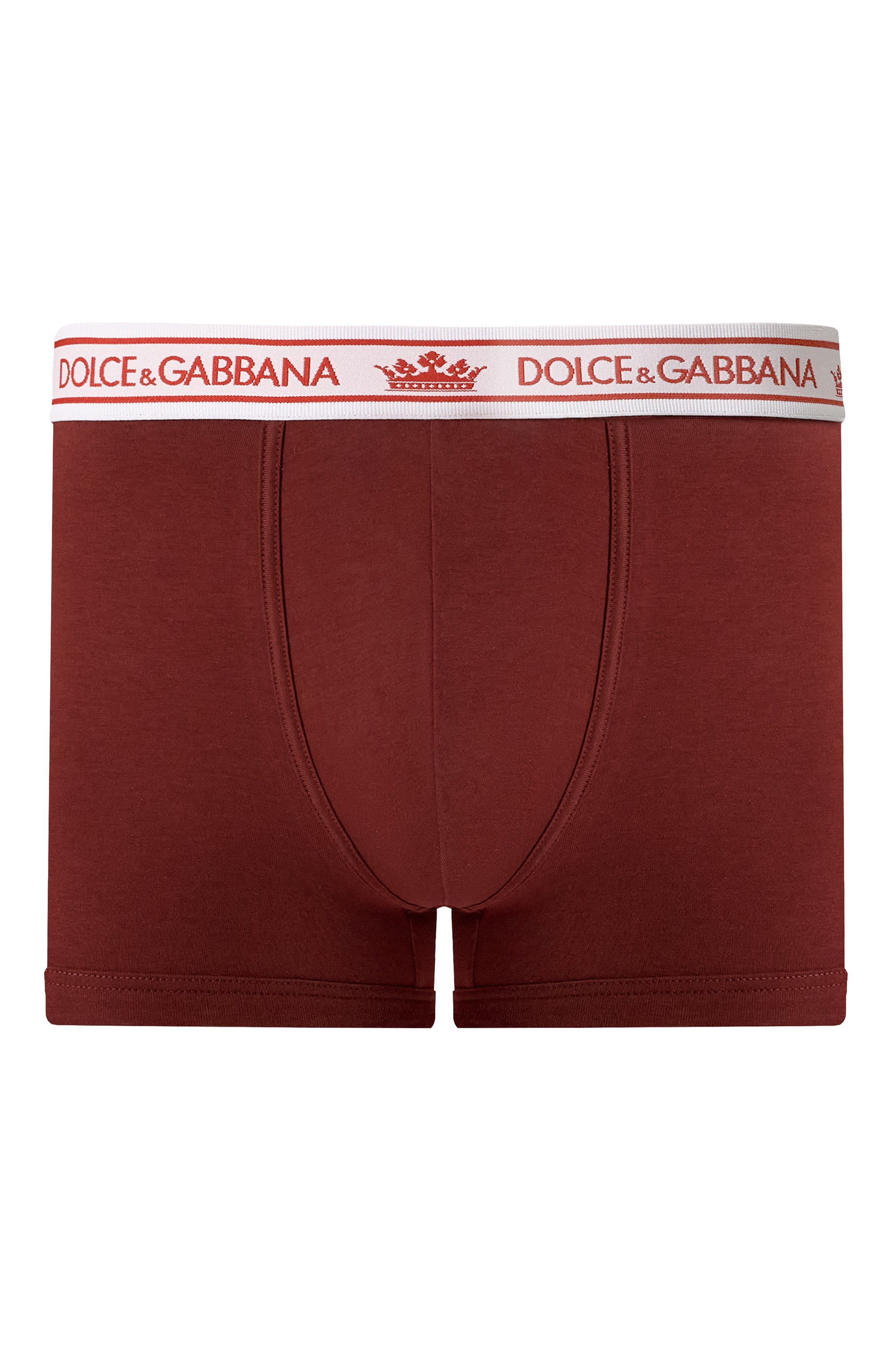 Хлопковые боксеры DOLCE & GABBANA бордового цвета по цене 8420 руб., арт. M4F47J/0N0DA, фото 1 Хлопковые боксеры DOLCE & GABBANA, арт. M4F47J/0N0DA, фото 1