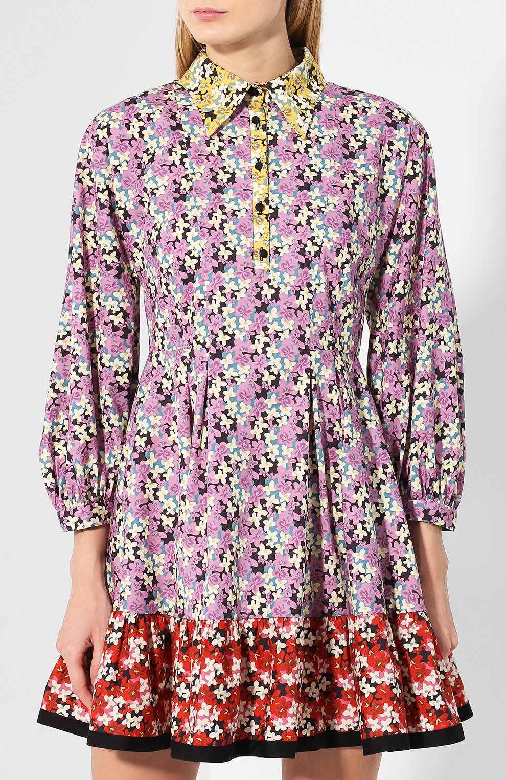 Хлопковое платье VALENTINO разноцветного цвета по цене 255500 руб., арт. RB3VAL154FW, фото 3 Хлопковое платье VALENTINO, арт. RB3VAL154FW, фото 3