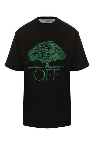 Женская хлопковая футболка OFF-WHITE, арт. 0WAA049F19B070681040