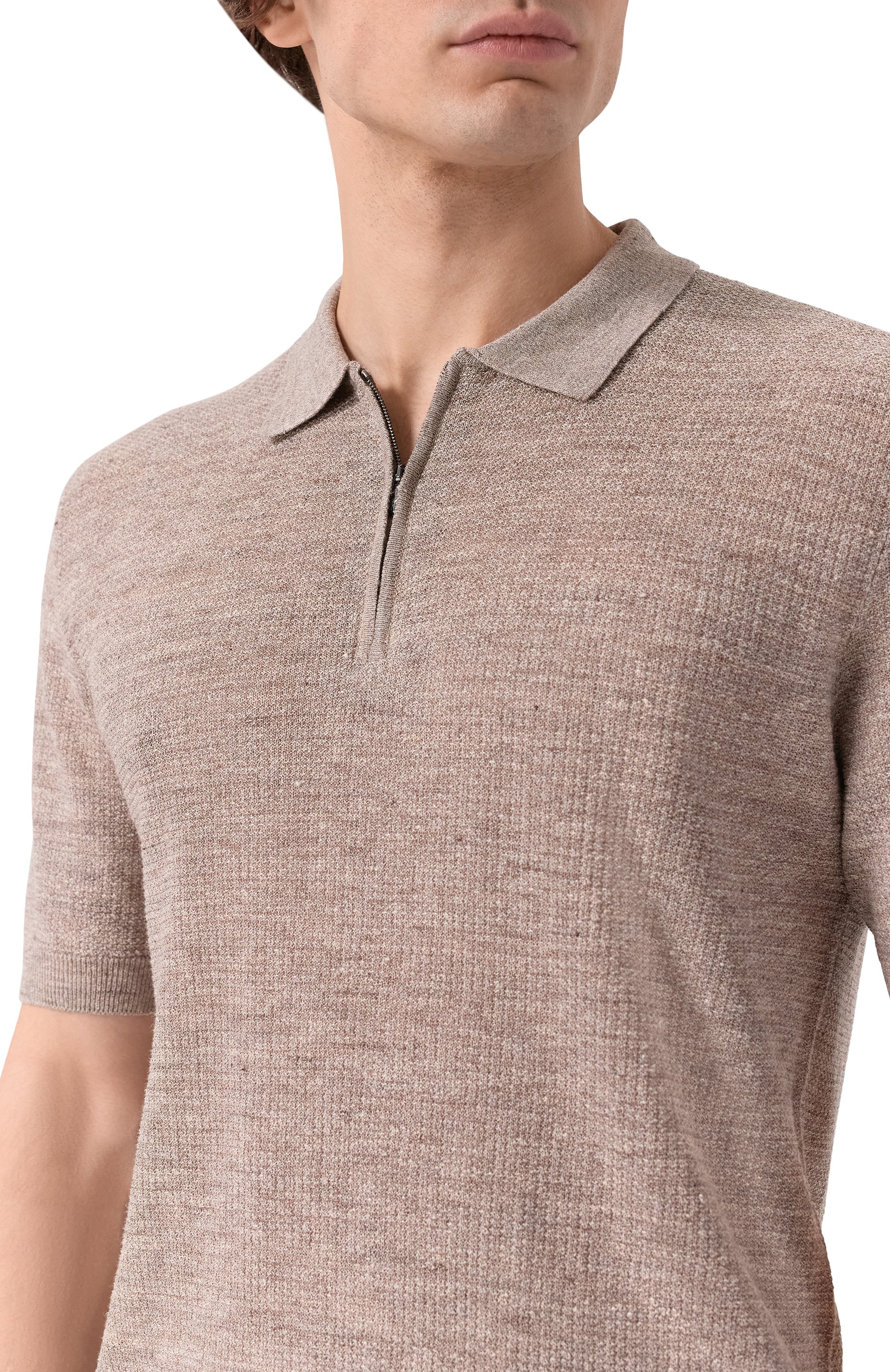 Поло изо льна и шелка CORNELIANI, арт. 27M566/2725134, фото 5