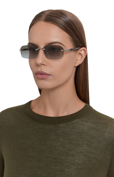 Солнцезащитные очки GUCCI серого цвета по цене 58700 руб., арт. GG1221S 008, фото 3 Солнцезащитные очки GUCCI, арт. GG1221S 008, фото 3