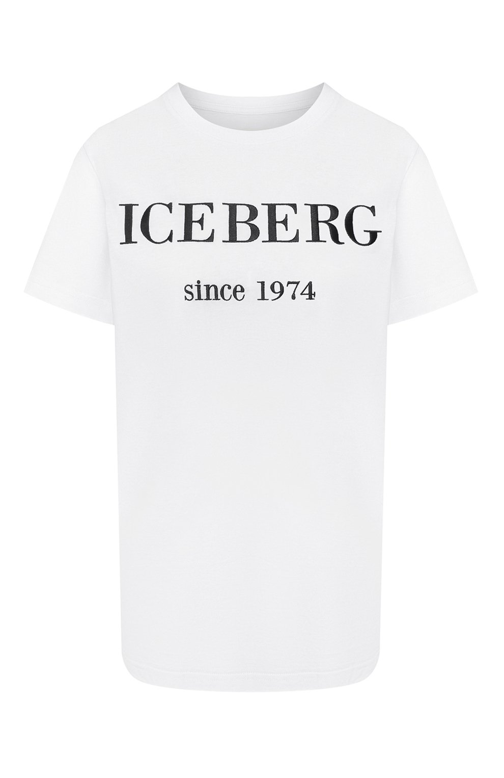Хлопковая футболка ICEBERG белого цвета по цене 9950 руб., арт. 19I I2P0/F09A/6331, фото 1 Хлопковая футболка ICEBERG, арт. 19I I2P0/F09A/6331, фото 1