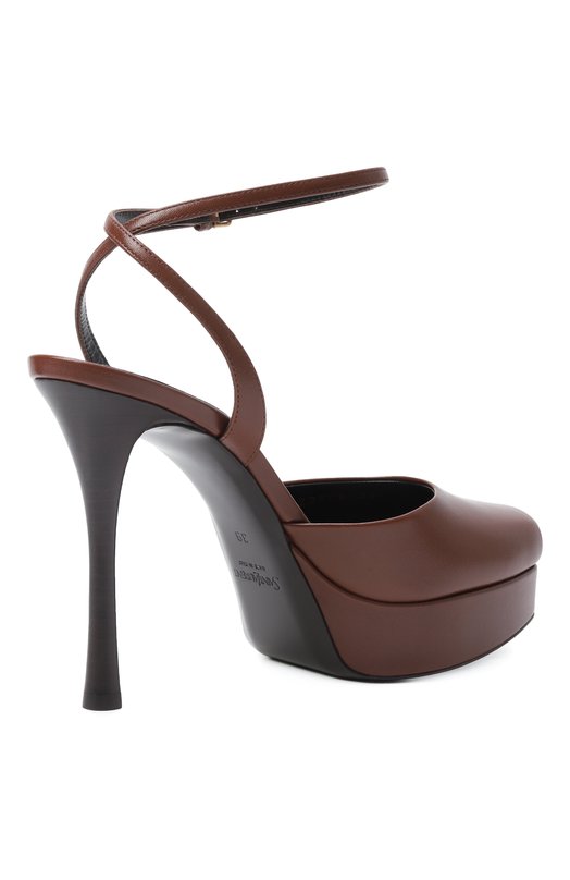 Кожаные босоножки La Scandale Saint Laurent 823500/AACSQ Коричневый  823500/AACSQ Фото 5