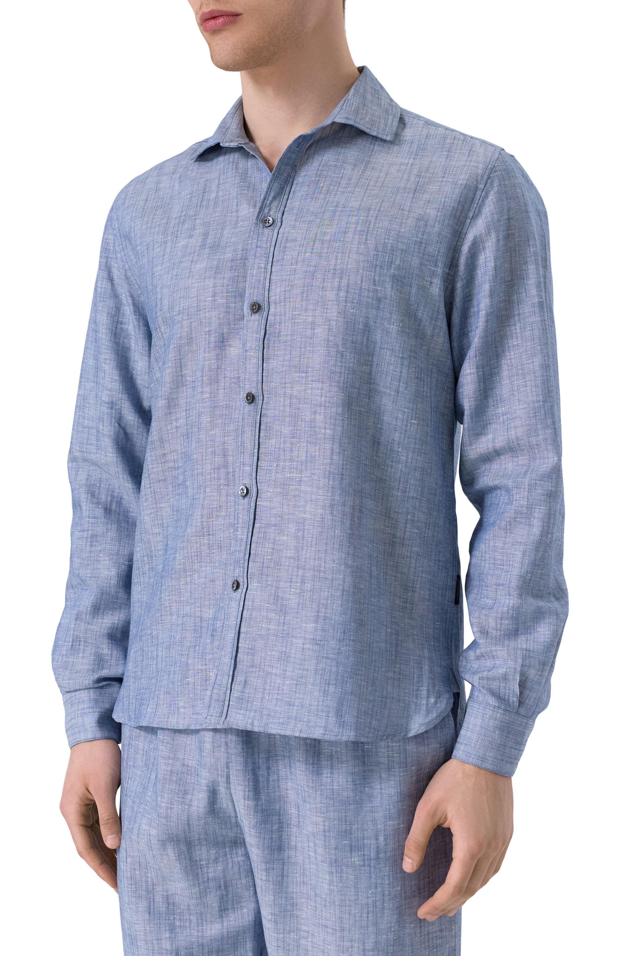 Рубашка изо льна и хлопка ZIMMERLI, арт. 23202, фото 3