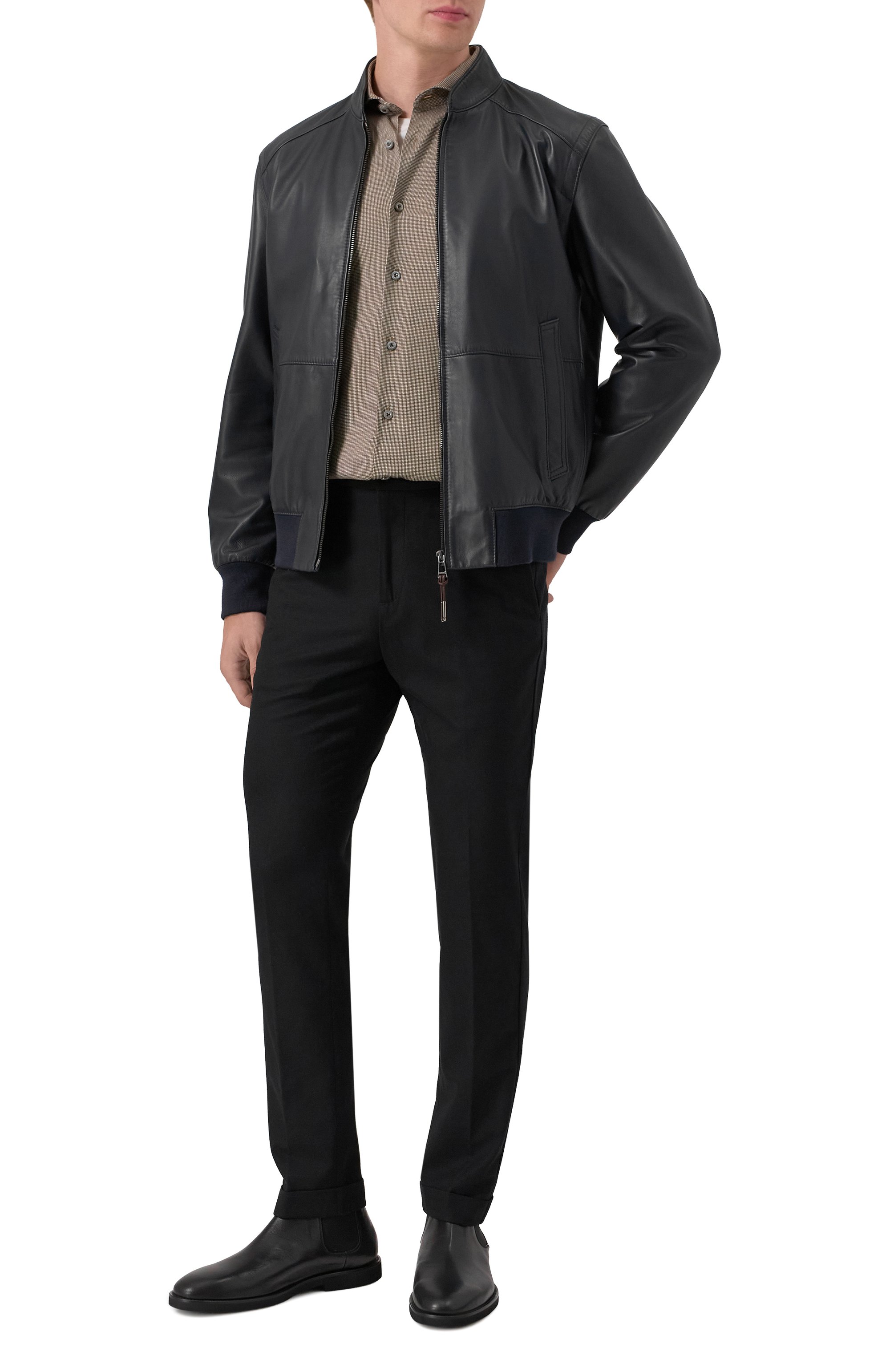 Кожаный бомбер WINDSOR, арт. B0RELL03-L/1300145, фото 2