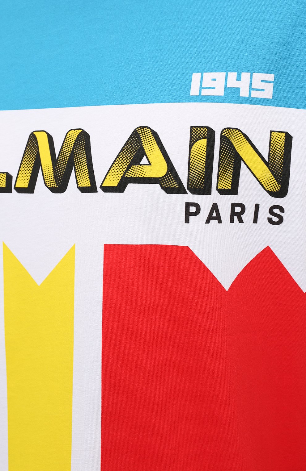 Хлопковая футболка BALMAIN разноцветного цвета по цене 54450 руб., арт. WH1EH000/G083, фото 5 Хлопковая футболка BALMAIN, арт. WH1EH000/G083, фото 5