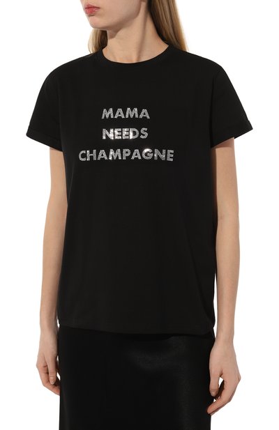 Хлопковая футболка SEVEN LAB черного цвета по цене 8190 руб., арт. CTR1.01.900.258.2501, фото 3 Хлопковая футболка SEVEN LAB, арт. CTR1.01.900.258.2501, фото 3